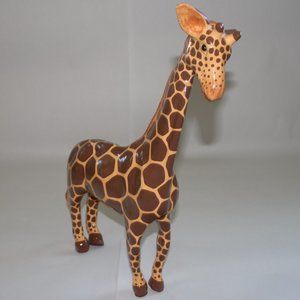 Vintage Hand Made Papier Mache Giraffe